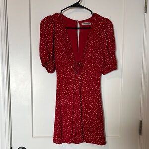 Reformation Red Polka Dot Dress